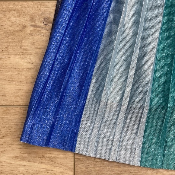 Maeve Blue and Green Striped Midi Skirt - Picture 11 of 16